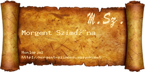 Morgent Szimóna névjegykártya